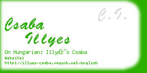 csaba illyes business card